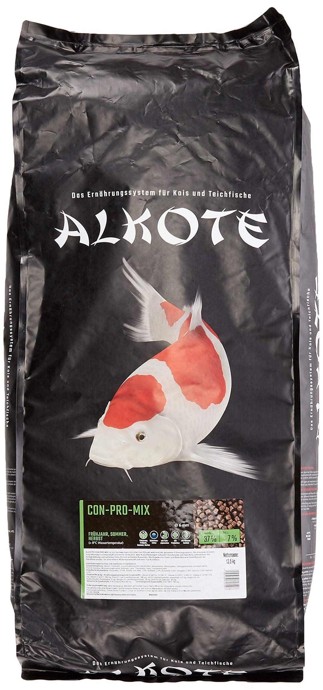 AL-KO-TE, 3-Jahreszeitenfutter für kleine Kois, Frühjahr bis Herbst, Schwimmende Pellets, 6 mm, Haup