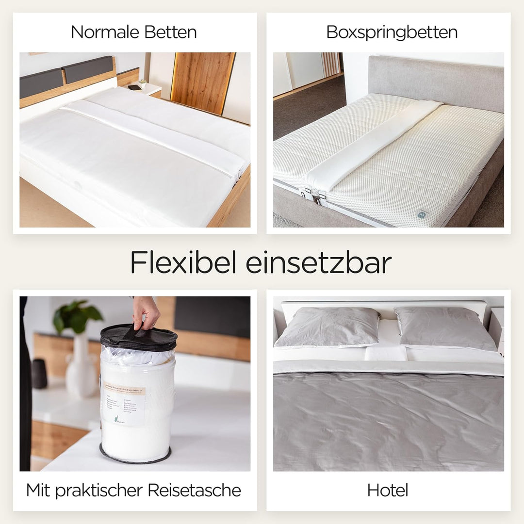 Liebesbrücke XXL [200x30cm] für Matratzen - Matratzenverbinder für Boxspringbett Ritzenfüller für Be