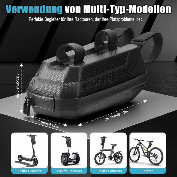E Scooter Tasche 2L Wasserdicht für Xiaomi Segway Ninebot, Hart Eva E Scooter Lenkertasche Leicht Or