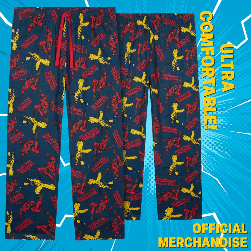 Marvel Avengers Schlafanzughose Herren lang, bequeme Pyjama Hosen - Geschenke für Männer & Teenager