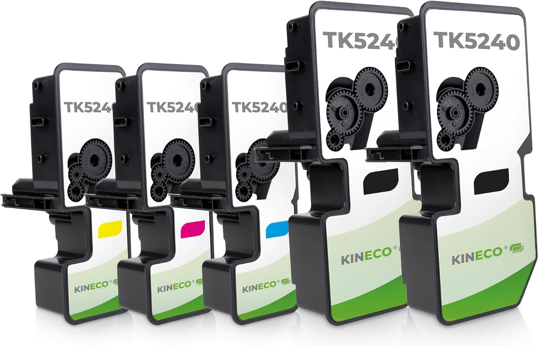 Kineco 5X Toner ersetzt TK5240 2X bk 1x CMY Multipack für Kyocera Ecosys M5526cdw P5026cdn