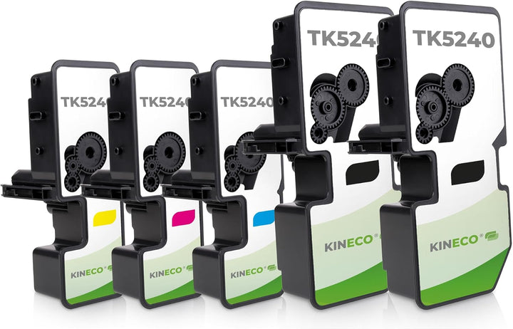 Kineco 5X Toner ersetzt TK5240 2X bk 1x CMY Multipack für Kyocera Ecosys M5526cdw P5026cdn