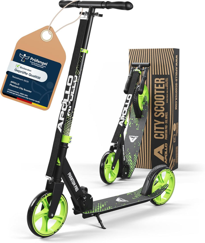 Apollo XXL Wheel Scooter - Phantom Pro Cityroller | Klappbarer City Roller für Kinder | Höhenverstel