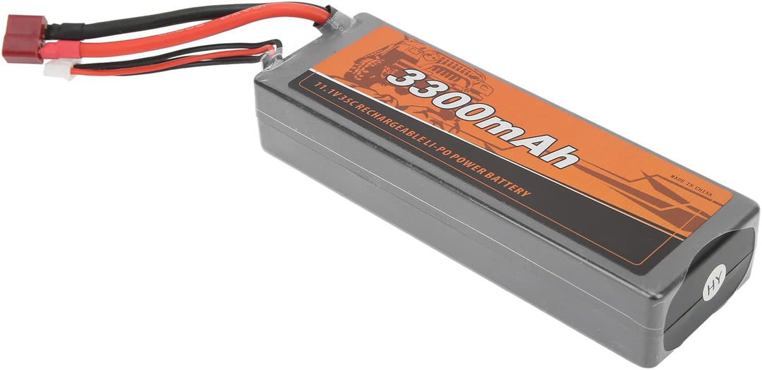 DEWIN RC Lipo Akku 11.1V 35C 3300mAH Lithium Polymer Akku mit T Buchse für ZD Racing 1/10 1/12 1/8 R