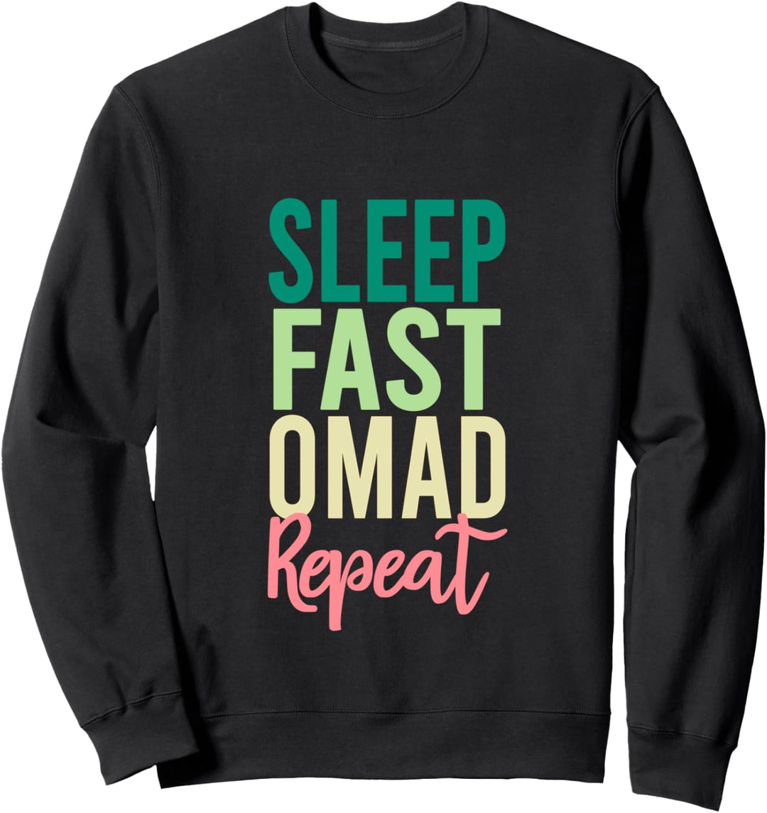 Intermittent Fasting OMAD Funny Retro Gift Sweatshirt