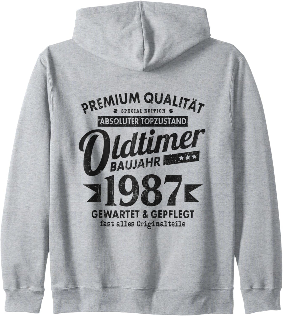 Vintage Oldtimer Baujahr 1987 Gewartet Gepflegt Geburtstag Kapuzenjacke