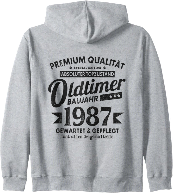 Vintage Oldtimer Baujahr 1987 Gewartet Gepflegt Geburtstag Kapuzenjacke