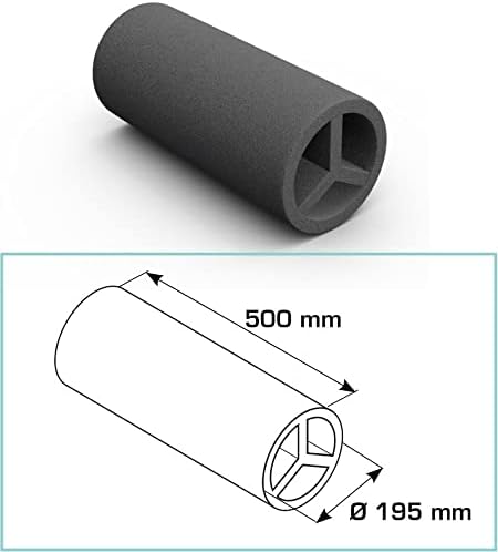 Schalldämpfer Daunenschlauch 200 (Durchmesser 200 mm, Länge 480 mm)