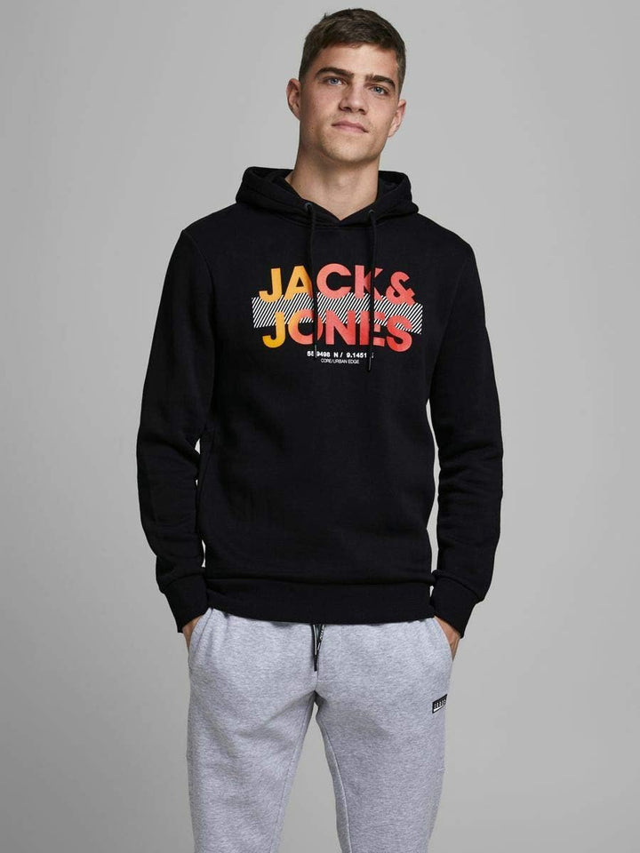 JACK & JONES Herren Jcojumbo Sweat Hood FST Kapuzenpullover S Schwarz, S Schwarz
