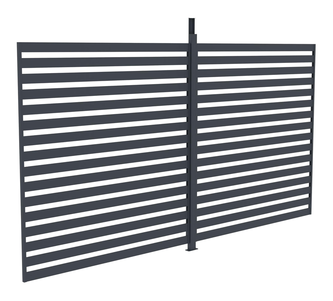Zubehör G21 Feste Lamellenwand 3,7x2,2 m für Pergola Austin Modern 3.7, Modern 3.7