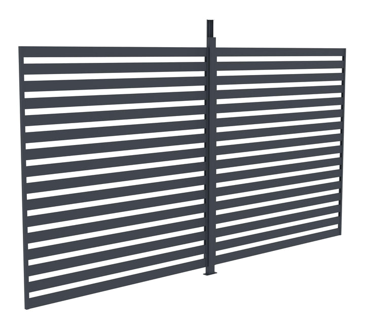 Zubehör G21 Feste Lamellenwand 3,7x2,2 m für Pergola Austin Modern 3.7, Modern 3.7