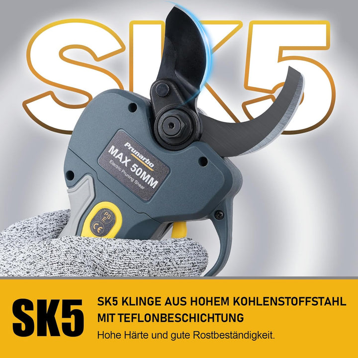 SK5 High Carbon Steel Ersatzklinge für elektrischen Baumschneider, Kompatibel mit Prunarbo Electric