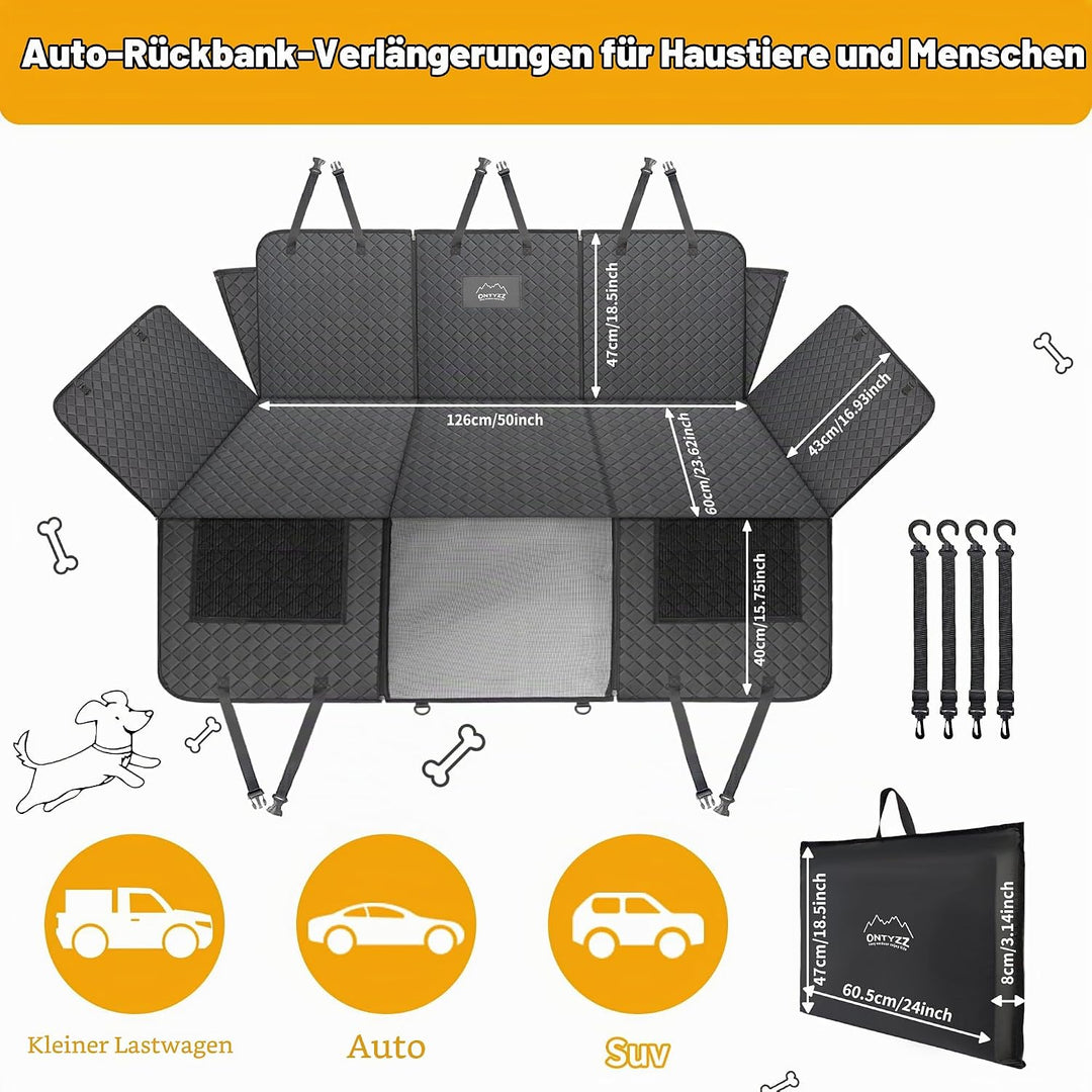 Hundedecke Auto Rückbank mit Verbreitert Harter Unterseite Hunde Autositz Rückbank Wasserdicht Rücks