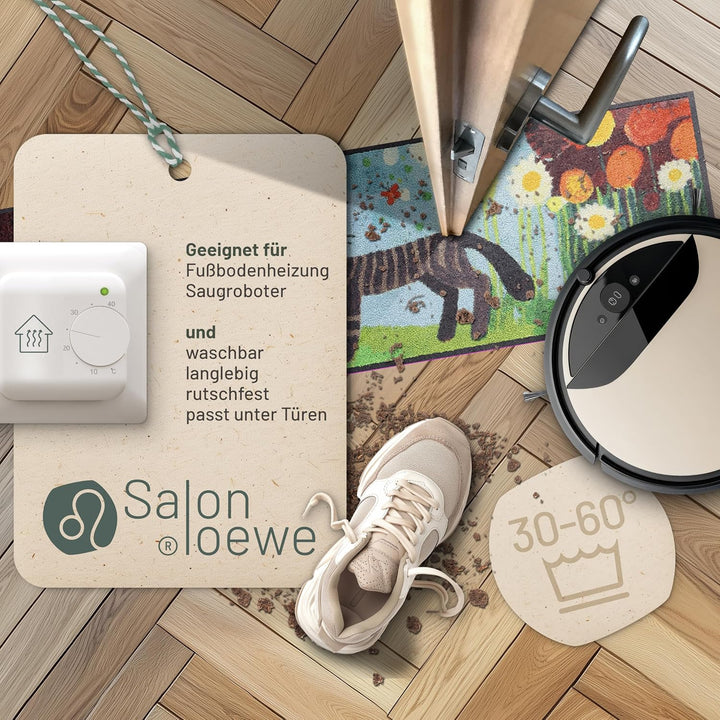 Salonloewe Rosina Wachtmeister Fussmatte Margherite 35 x 120 cm Läufer Katzen bunt