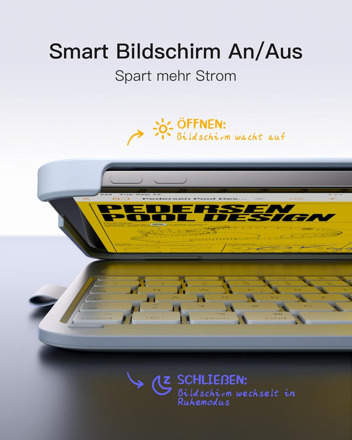 Inateck iPad 10 Generation Hülle mit Tastatur, für iPad 11 Gen. A16 2025 11 Zoll, Air 11 Zoll M3/M2