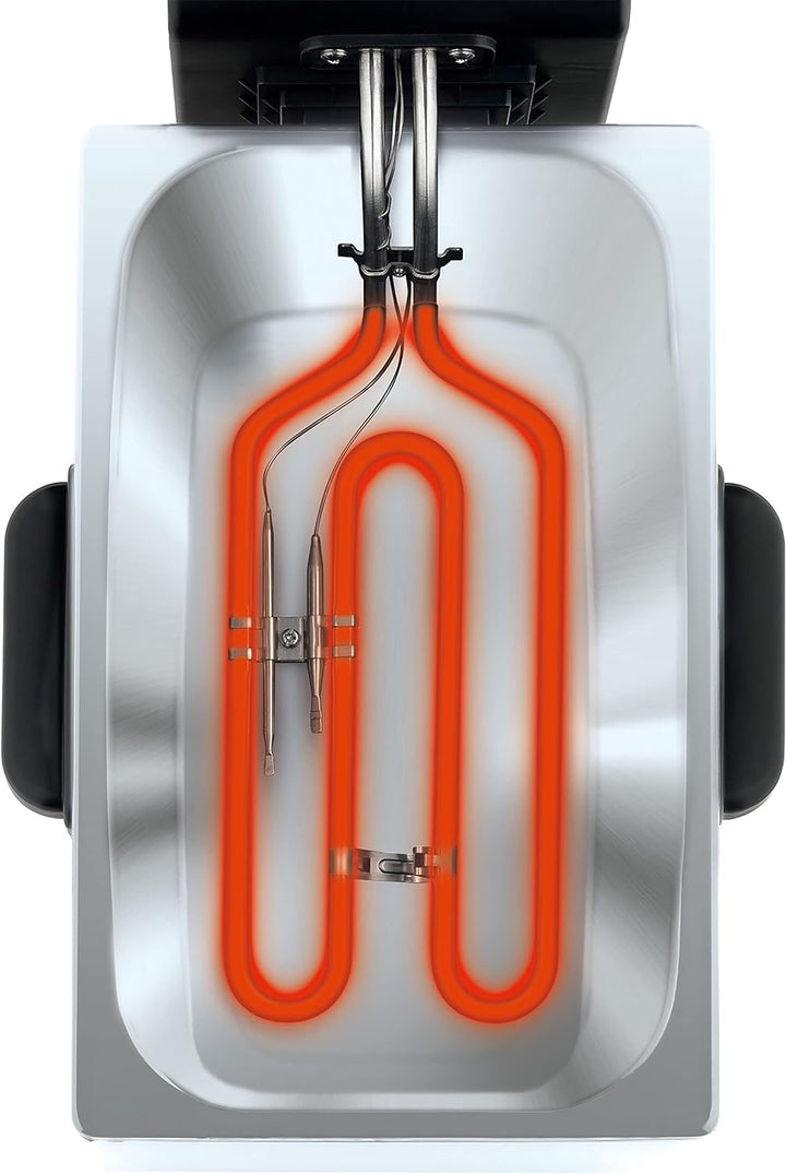 Tefal FR7016 Oleoclean Compact Elektrische Fritteuse | 2 L Öl-Kapazität | automatische Ölfiltration