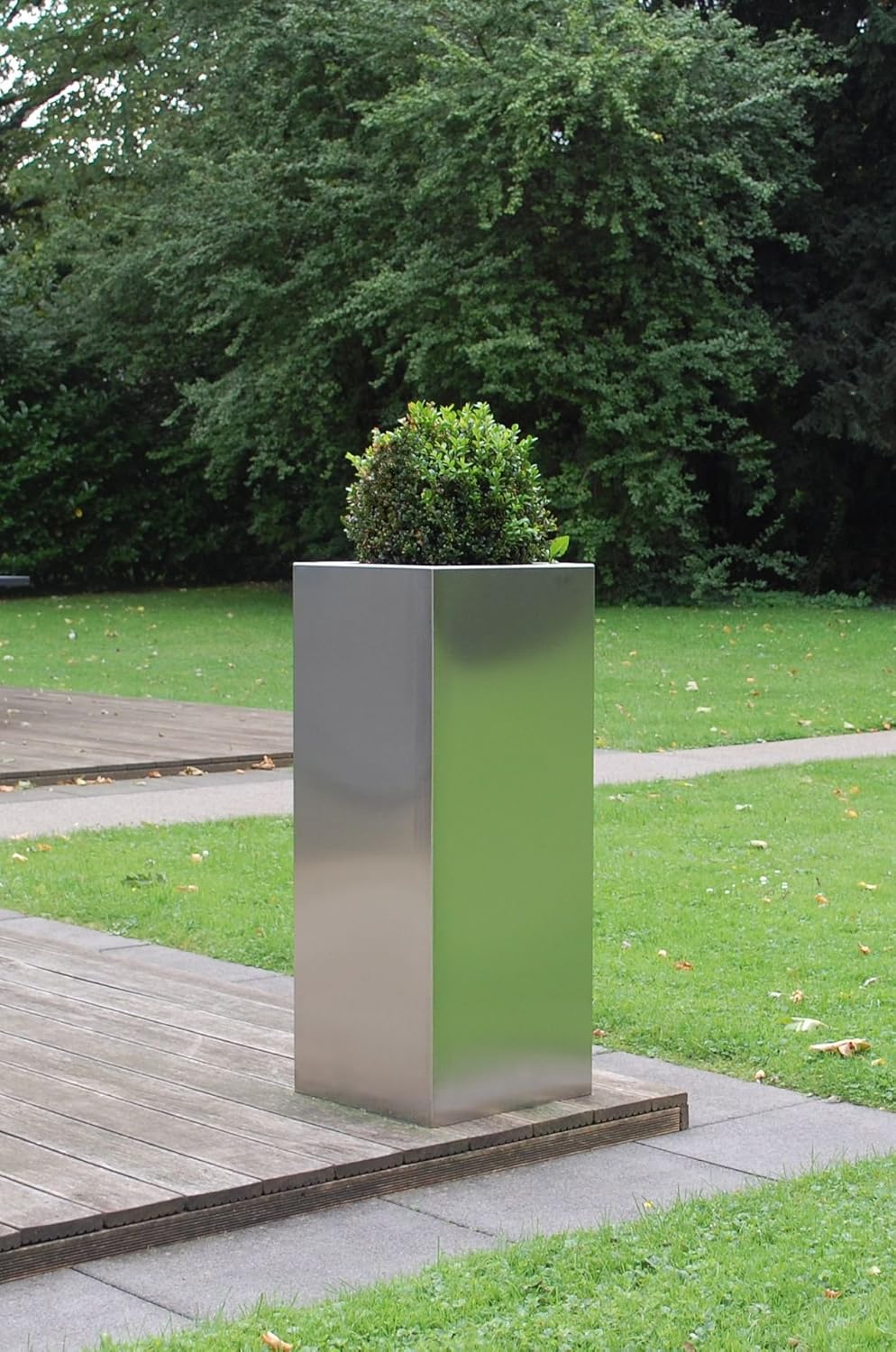 VIVANNO Pflanzkübel Blumenkübel Pflanzgefäss Übertopf Edelstahl Block - 100 x 40 x 40 cm