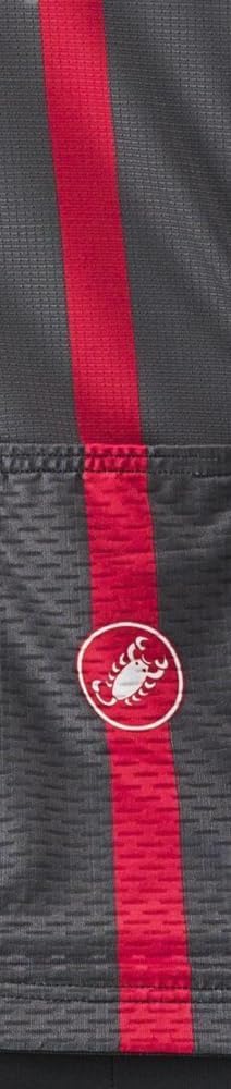 CASTELLI Herren Sezione Jersey T-Shirt XXL Dunkelgrau/Schwarz-scarlet Ibis, XXL Dunkelgrau/Schwarz-s