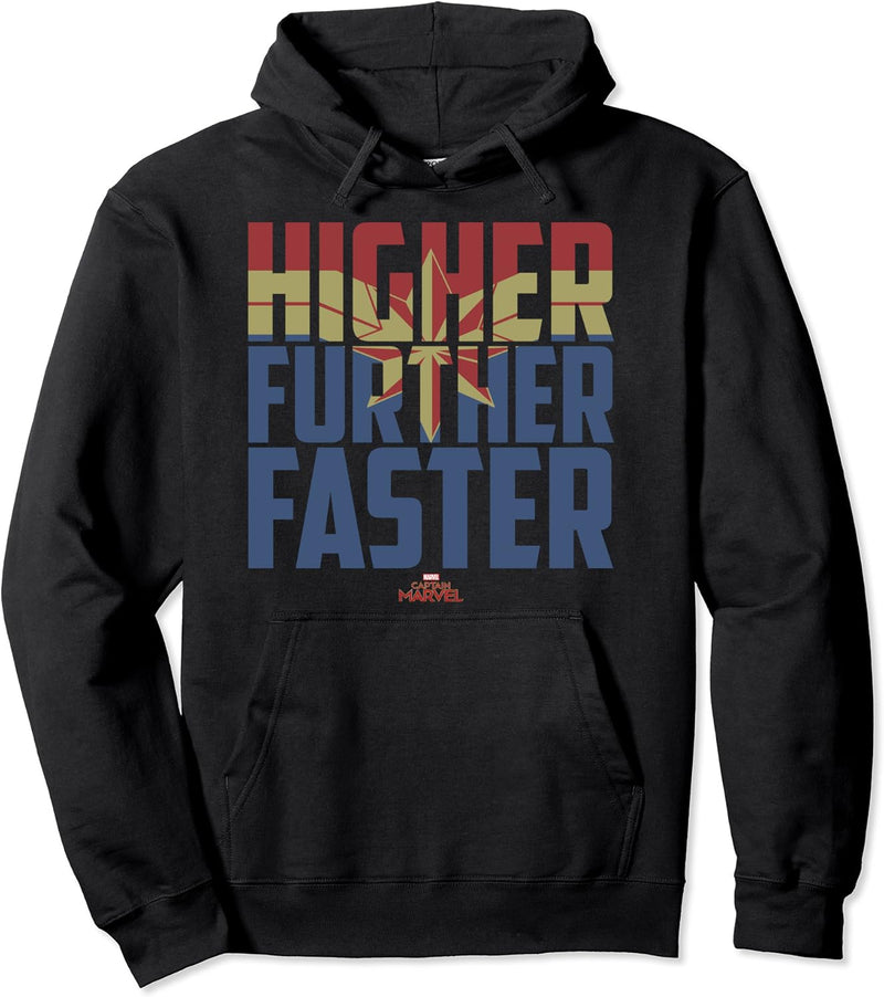 Captain Marvel Higher Further Faster Costume Fill Pullover Hoodie
