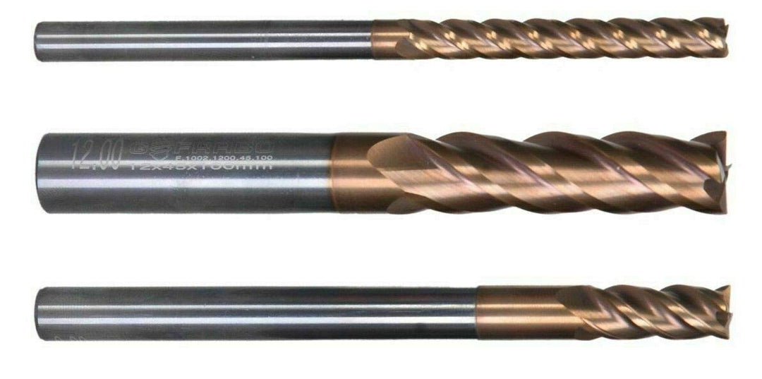 VHM Schaftfräser, Fräser überlang, Z=4, TiSiN beschichtet, NEU, 3-20 mm, extralang (20,0 x 70 x 150