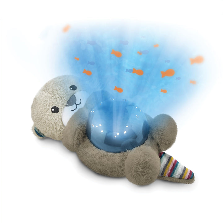 ZAZU Otto der Otter - LED-Nachtlichtprojektor: Ozean, bewegliche Fische, Wellen, 5 Melodien, 3-Stufe