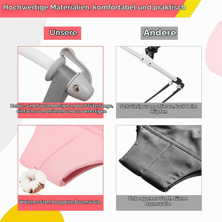 FUNLIO 2-in-1 Baby-Türspringer mit Türklemme und Laufgurt für 6-24 Monate. Stabiler Sprungmechanismu