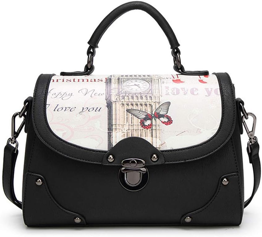 BUKESIYI Damen Tasche Umhängetasche Handtasche Frauen Klein Schultertasche Weekender Lack PU Leder C