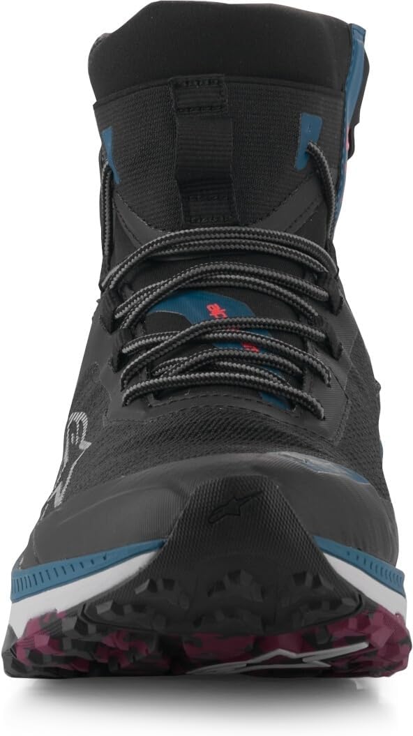 Alpinestars Speedforce XR Motorrad Schuhe, schwarz/blau/türkis, 7 Schwarz Blau Türkis 40 EU, Schwarz
