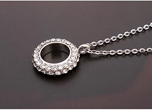 Bungsa "CIRCLE Kette für Damen mit Anhänger rund silber 45cm - HALSKETTE mit offenem runden Anhänger
