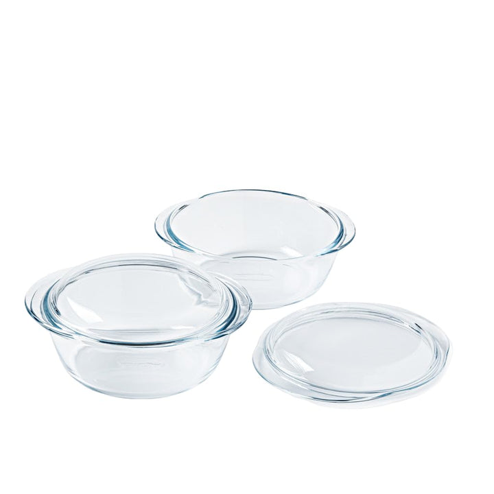 Pyrex® 4-in-1-Kollektion | Bräter aus Borosilikatglas | 2 Stück | Dampfgaren, schnelles und leckeres