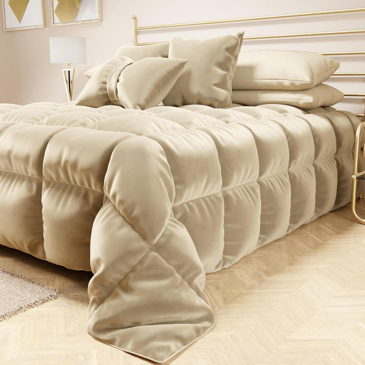 PETTI Artigiani Italiani - Steppdecke aus weichem und warmem Samt 350 g/m², Einzelbett, wendbar, Ste