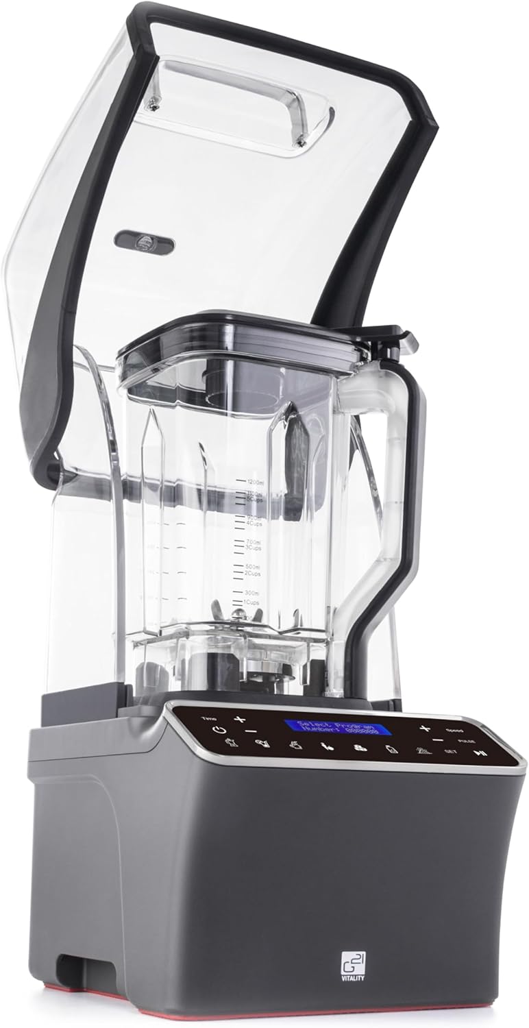 Blender G21 Ultimate, graphitschwarz, Leistung von 1.500 W, 28.000 U/min, Behälter von 1,2 l, Touch