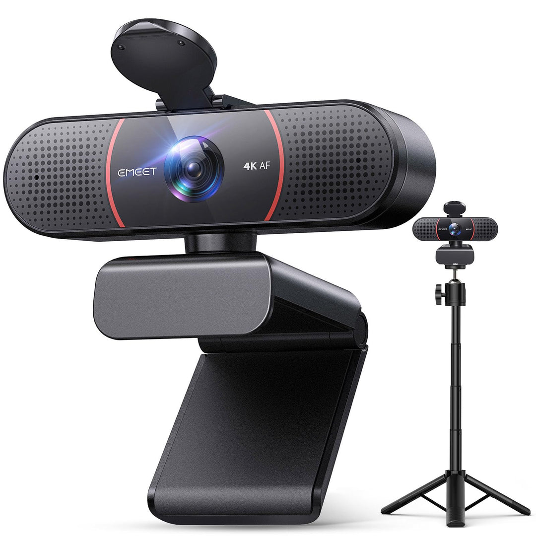EMEET C960 4K Kit Webcam, UHD Webcam mit Objektivabdeckung & Dual Mikrofon, TOF Autofokus, 66 ° Stre