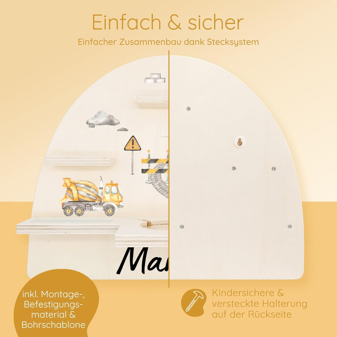 Personalisiertes Tonie Regal für Kinderzimmer - Magnetisches Toniebox Regal für Toniebox & Figuren m