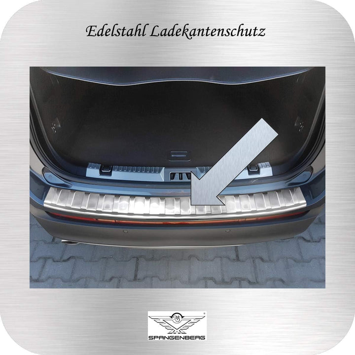 Spangenberg Edelstahl Ladekantenschutz passend für Ford Edge II SUV 2. Generation vor Facelift 06.20