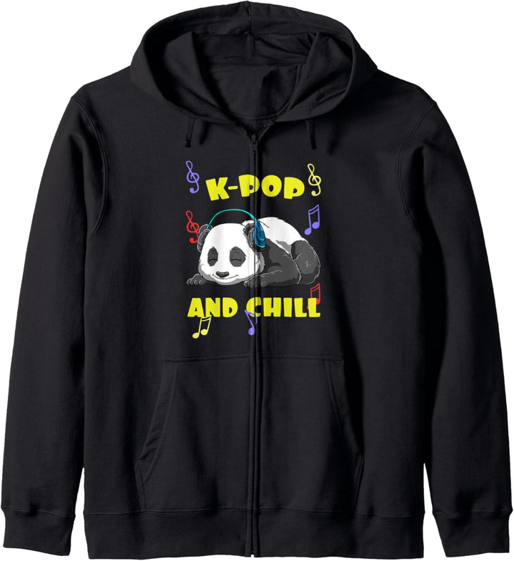 Musik K-Pop Panda Kapuzenjacke
