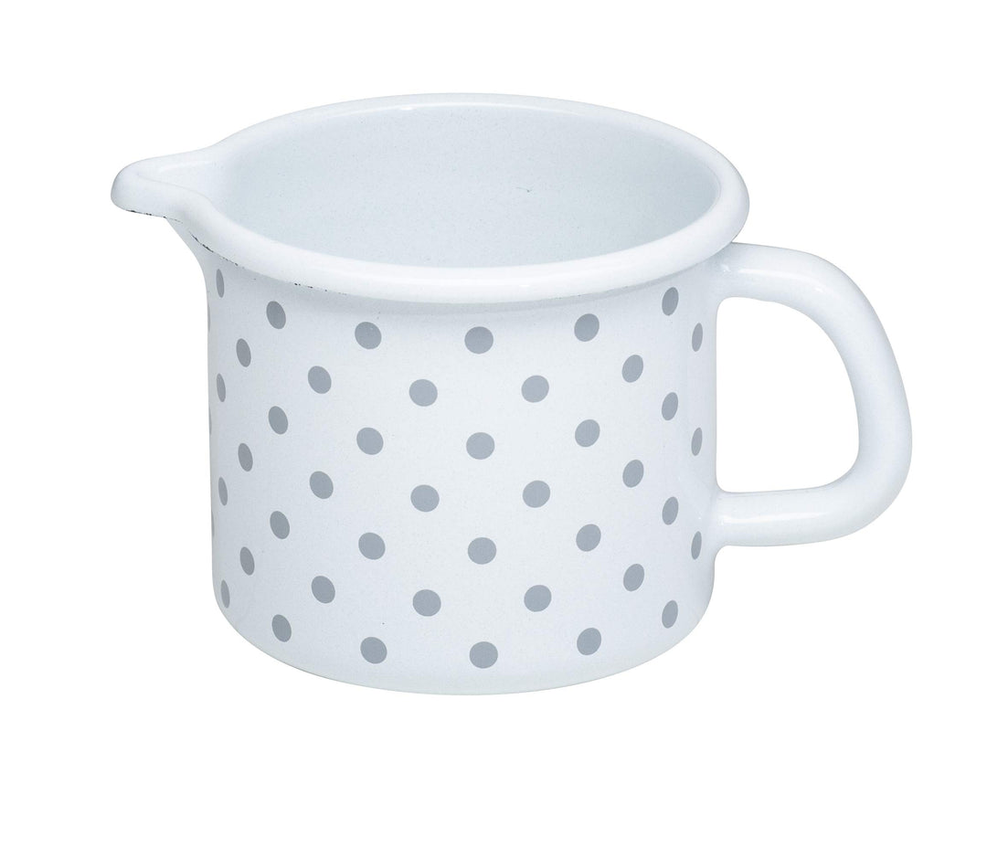Riess, 0038-066, Schnabeltopf 9 0,5 L, COUNTRY - PÜNKTCHEN GRAU, Durchmessser 9 cm, Höhe 8,5 cm, Inh