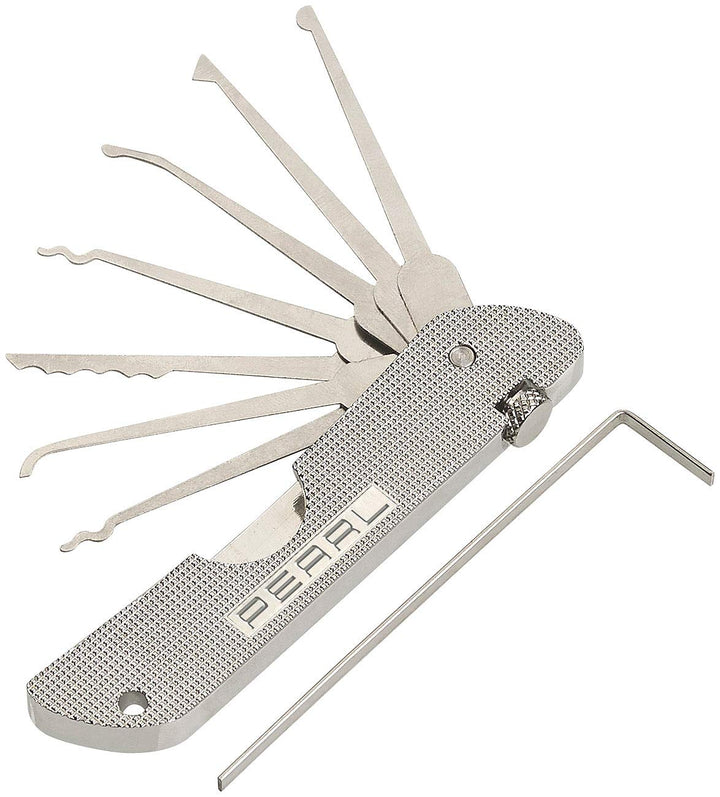 PEARL Schlossöffner: Lockpicking-Werkzeug mit 7 Dietrichen & Spanner, Edelstahl (Lockpicking Set, Mu