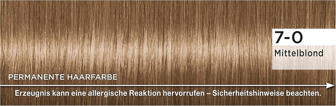 Palette Naturals Permanente Haarfarbe 7–0 Mittelblond (3 x 115 ml), pflegende Haarfarbe ohne Ammonia