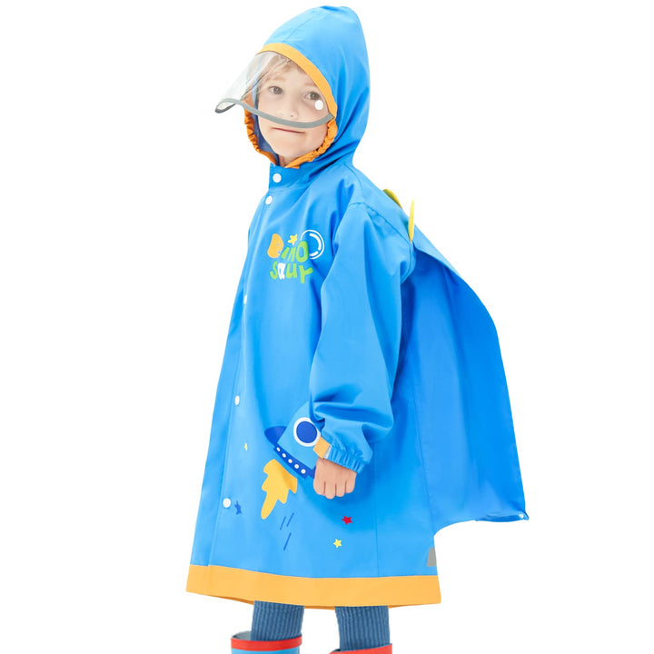 Kinder Regenmantel Jungen Mädchen Regenponcho Wasserdicht Cartoon Regenjacke Wiederverwendbare Regen