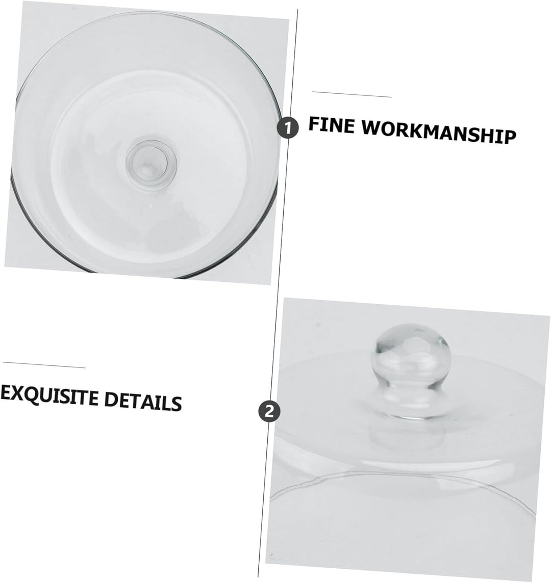 Housoutil Glas Haube Glasglocke Kuchenglocke Glashaube Käseglocke Glasdom Tortenplatte Haube Kucheng
