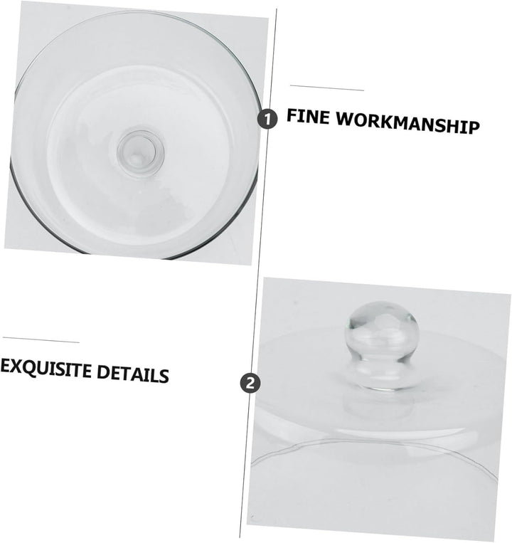 Housoutil Glas Haube Glasglocke Kuchenglocke Glashaube Käseglocke Glasdom Tortenplatte Haube Kucheng