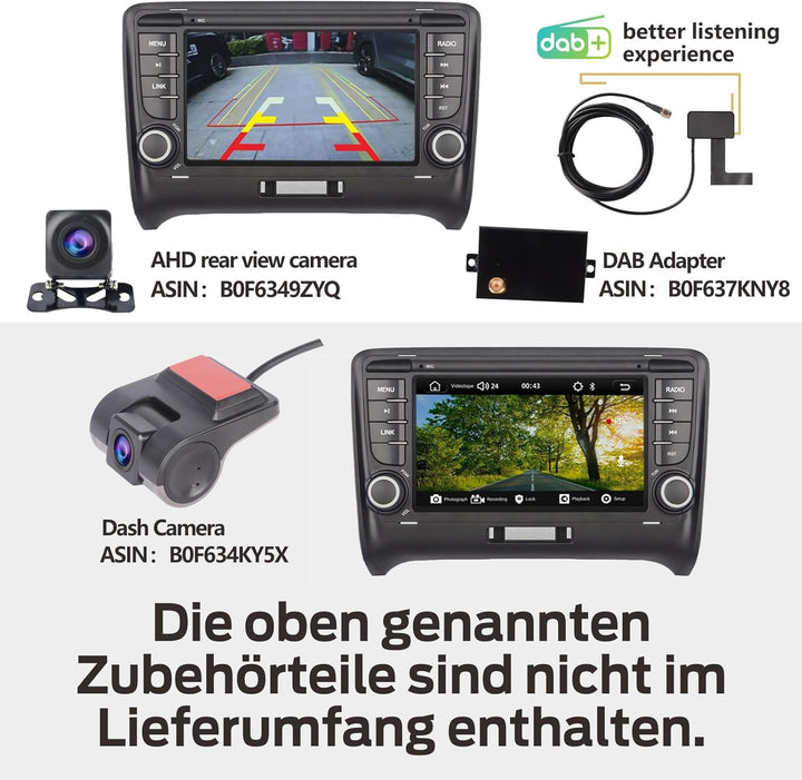 Linux Autoradio für Audi TT MK2 8J 2008-2014 Blitzstart/Bluetooth/Wireless CarPlay/Android Auto/FM/A