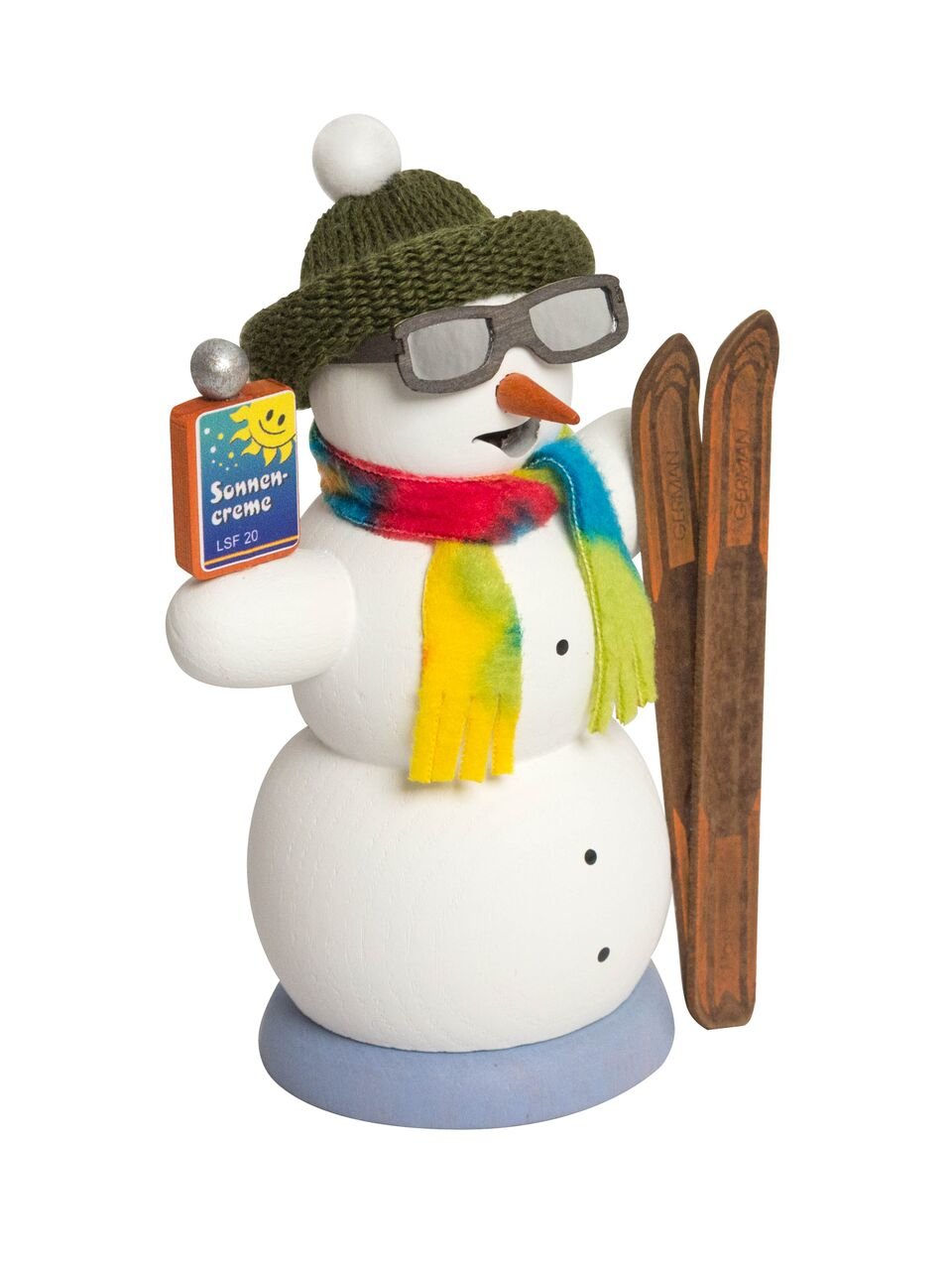 Rauchmann/Räucherfigur aus Holz - Schneemann Apre´s Ski - ca. 13 cm - Made in Germany, Apre´s S