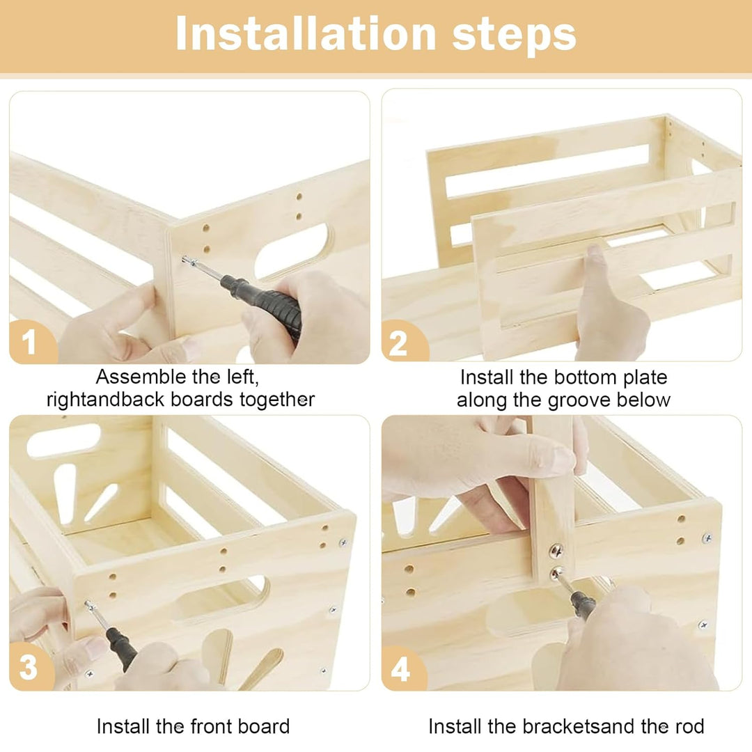 Holz Baby Geschenk Korb für Babyparty, Personalisierte Baby Dusche Kiste Schrank, Geschenkkiste Aufb