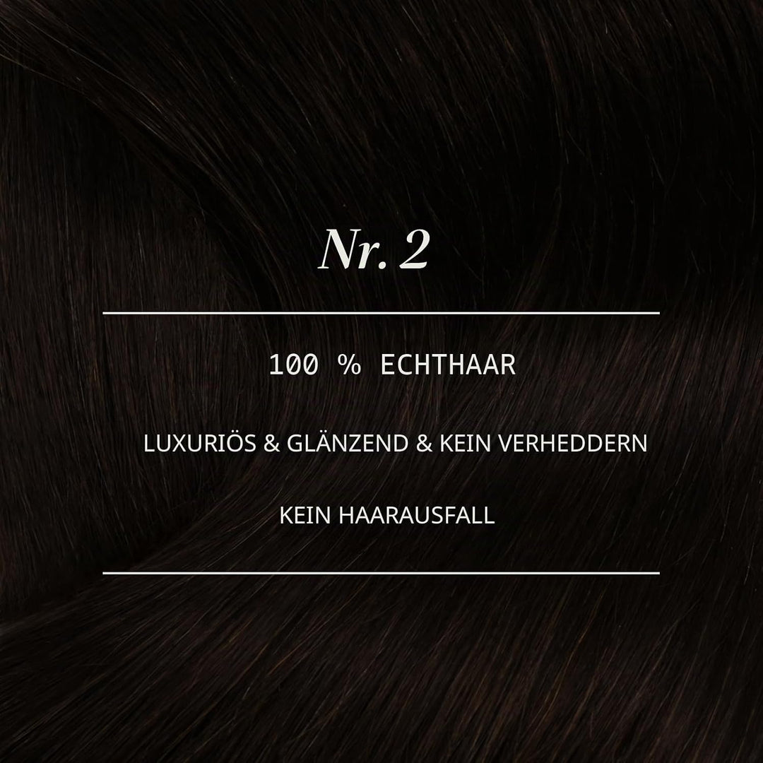 YoungSee Echthaar Extensions Tressen Braun Tressen Echthaar 50 cm Echthaar Tressen Braun Haartressen