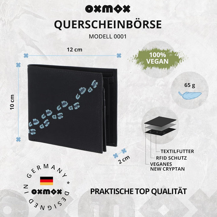 oxmox Geldbörse RFID 12 cm