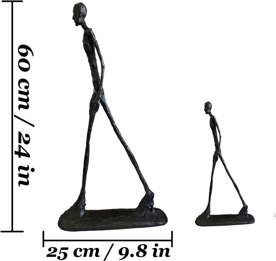 Giacometti Bronze Figur, Abstrakte Mann Skulptur, Elegante Bronze Skulpturen Deko Ornament,Braun,60C