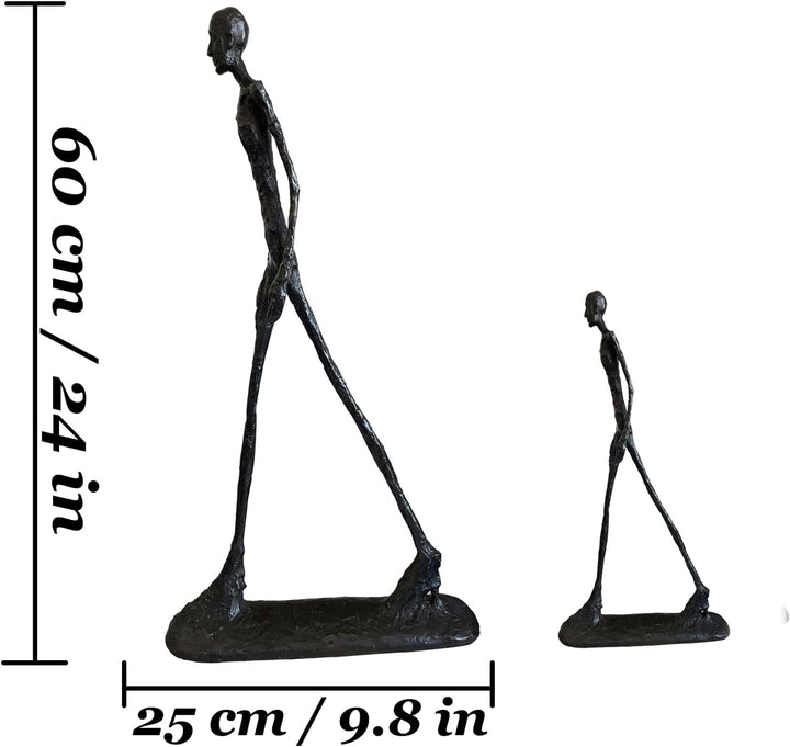 Giacometti Bronze Figur, Abstrakte Mann Skulptur, Elegante Bronze Skulpturen Deko Ornament,Braun,60C