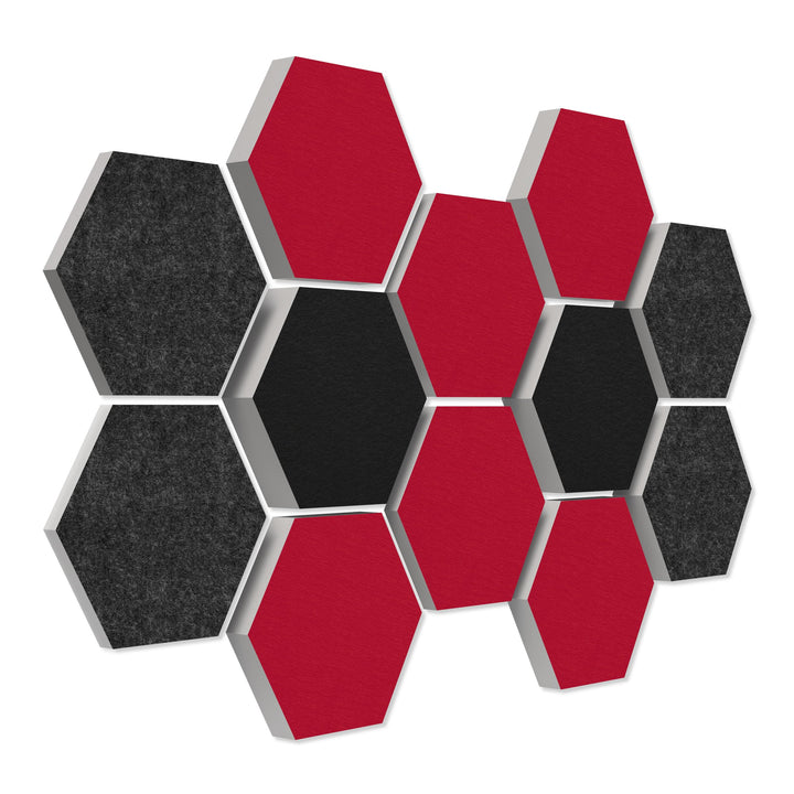 platino24 Schallabsorber COLORE aus Basotec G+ I Akustikpaneele mit Akustikfilz I 3D Wand-Paneele mi